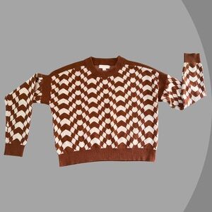 SPIRITUAL GANGSTER Womens Pull Over Sweater Brown Design, Size XS
